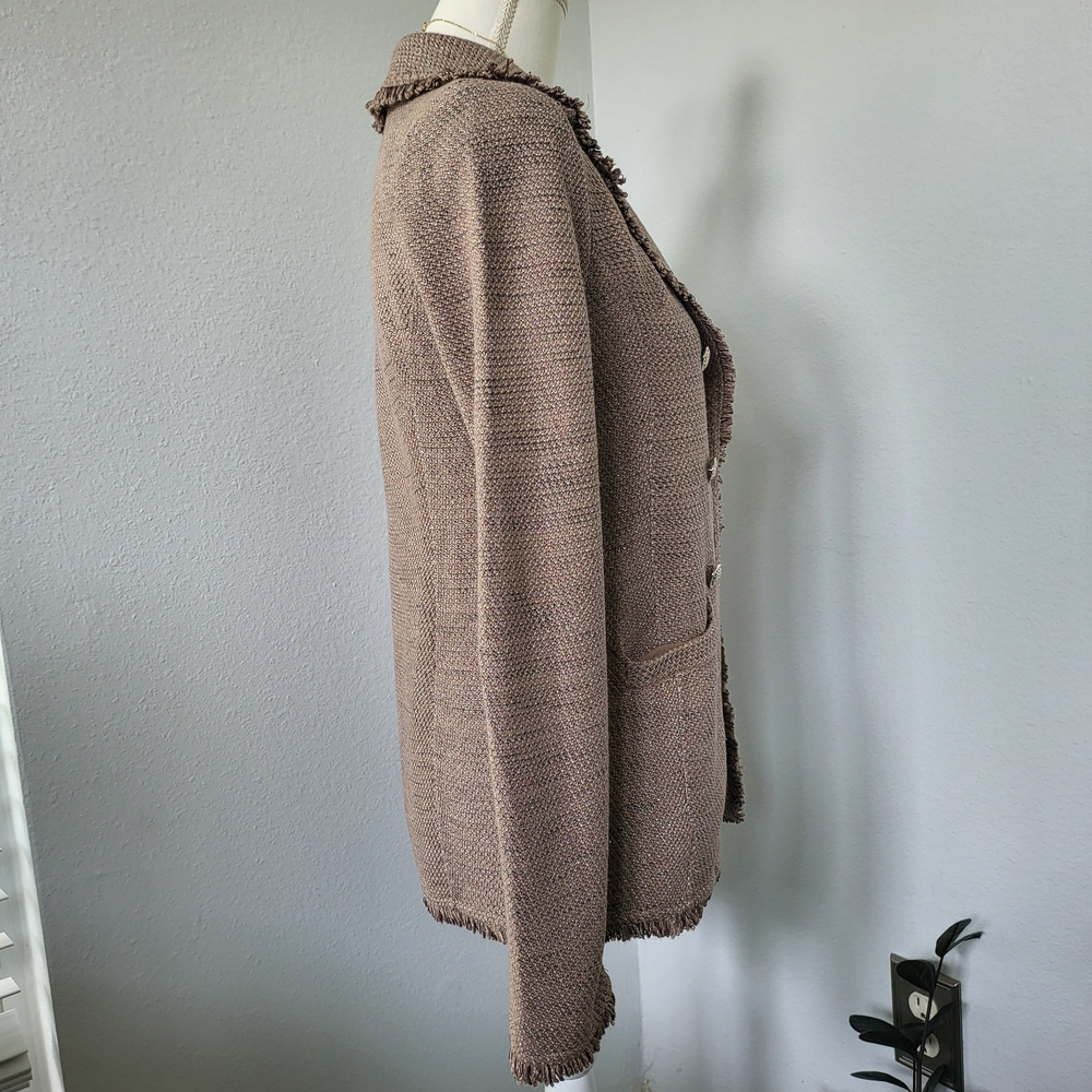 Chico's Women's Fringed Blazer Jacket - Picture 6 of 16